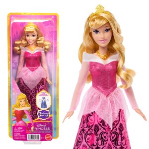 Disney Princess Enchanted Stories Aurora Fashion Doll With Sparkling Dress & Accessories. Posable