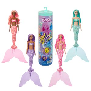 Poupée de Sirène et Accessoires Barbie Color Reveal Avec 6 Surprises (Les Styles Peuvent Varier)