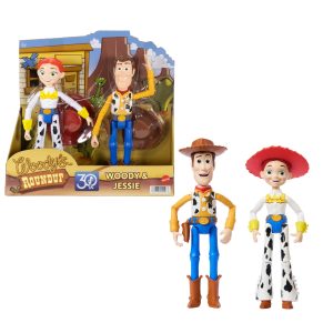 Disney And Pixar Woody & Jessie Action Figure Pack. 7-Inch Scale Posable Authentic Character Dolls