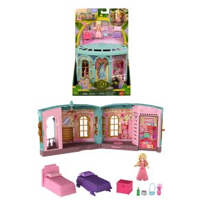 Universal Pictures' Wicked So Popular Dorm Small Doll Playset With 3 Play Spaces & 10 Total Pieces