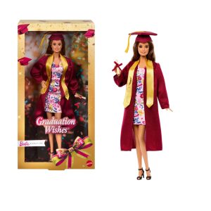 Barbie Signature Graduation Wishes Fashion Doll With Burgundy Robe & Tassel Cap. Collectible Gift