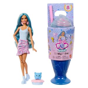 Barbie Pop Reveal Sweet Treat Series Doll & Accessories Set. Cool Cupcake Fashion Doll & Pet