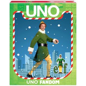 UNO Fandom Elf Card Game With Collectible Foil Card For Kids. Adults & Family Night
