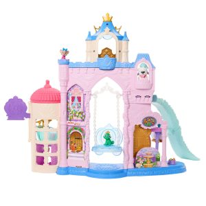 Disney Princess Pet Palace Playset With 7 Play Areas. 3 Animal Friends & 20+ Furniture & Accy