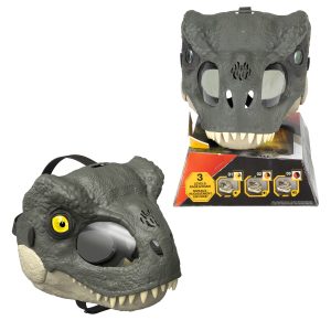 Jurassic World Rebirth T-Rex Rage N Roar Mask With Led Light Up Eyes Feature. 3 Level Effects