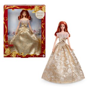 Barbie Signature 2025 Holiday Barbie Fashion Doll. Seasonal Collector. Red Hair With Silver & Gold Gown
