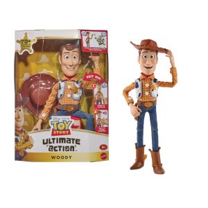 Disney And Pixar Toy Story 5 Ultimate Action Woody Figure. Simple & Animated Mode. 16 Inch Posable