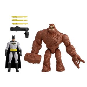 DC Premier Batman vs Clayface Pack. 6.5 Inch Super Hero And Villian With Blaster & Hammer Arm