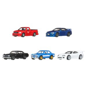 Hot Wheels Premium Fast & Furious Bundle Of 5 1:64 Scale Die-Cast Toy Cars