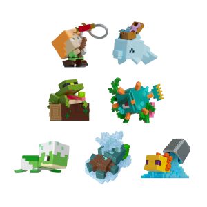 Minecraft Mini Mode Aquatic Explorations Multipack With 7 Mini Figures. 1.5-inch Collectible Set