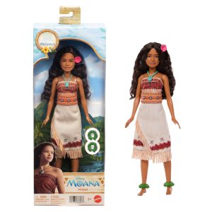 Poupée de Moana Mattel Disney Avec Vêtements Amovibles et 5 Accessoires. Inspirée Par Le Film en Prises de Vues Réelles