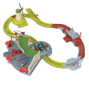 Thomas & Friends Explorin' Tidmouth Sheds Track Set By Fisher-Price. With Engine & Helicopter