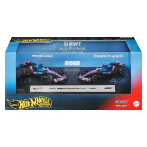 Hot Wheels Premium Formula 1 2-Pack Of 1:64 Scale Cars. Bwt Alpine Formula One Team Of Gasly & Colapinto