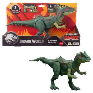 Jurassic World Rebirth Ultimate Damage Allosaurus Light Up Dinosaur Figure. Chomp & Roar Toy