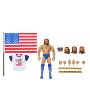 WWE Ultimate Legends Action Hacksaw Jim Duggan Figure & Accessories Set. 6-Inch Collectible Superstar
