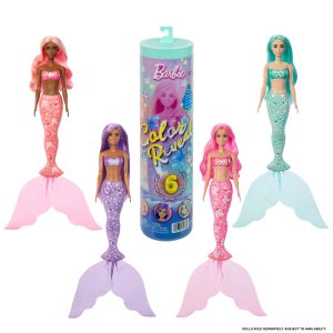 Poupée de Sirène et Accessoires Barbie Color Reveal Avec 6 Surprises (Les Styles Peuvent Varier)