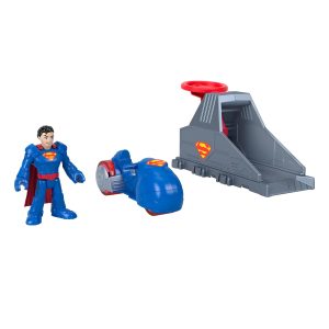 Imaginext DC Super Friends Launcher Set With 3-Inch Superman Action Figure. Toy Vehicle & Housing Unit