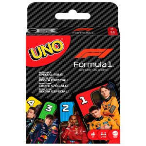 UNO F1 Card Game With Themed Deck & Special Rule For Kids. Adults. Family Nights & Travel