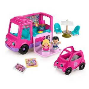 Fisher-Price Little People Barbie Cupcake Truck Musical Playset For Toddlers. Multilanguage Version