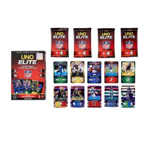 UNO Elite NFL 2026 Core Edition Starter Pack Card Game For Kids. Fans. Adults & Family Night