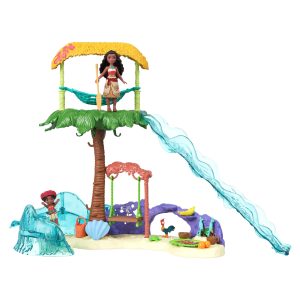 Disney Moana 2 Toys. Moana's Island Adventure Playset With 2 Small Dolls. 2 Friends & 8 Accessories
