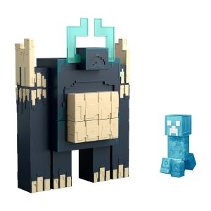 Minecraft Dungeons II Twisted Warden Figure. Lights & Sounds. Slam Attack Action & Soul Corrupted Creeper Figure