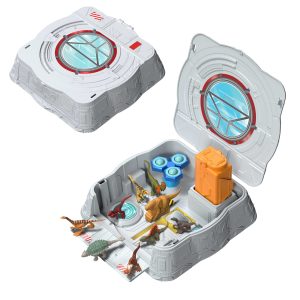 Jurassic World Distortus Rex Lab Sensory Playset With 8 Mini Figures. Fidget Features in Case