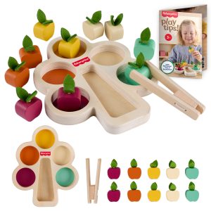 Fisher-Price Montessori Wooden Sorting Tree. Learning Toy & Play Tips For Toddlers. 12 Wood Pieces