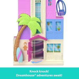 Polly Pocket Dreamhouse Compact Playset With Micro Barbie & Brooklyn Dolls. Puppy. Pool & Accessories