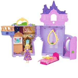 Disney Princess Rapunzel Storytime Stackers Doll House. Small Doll. Pascal Figure & 7 Accessories
