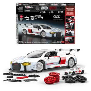Mattel Brick Shop Hot Wheels '15 Audi R8 Lms Deluxe Version Building Toy Kit (861 Pieces). For Collectors