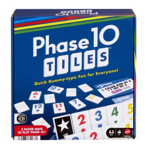 Phase 10 Tiles Game. Family Tile-Based Game With Rummy-Type Play For 2-6 Players