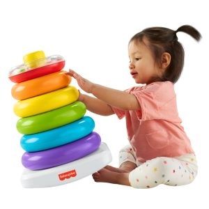 Fisher-Price Giant Rock-A-Stack Baby Toy. Ring Stacking Toy For Infants And Toddlers. 14+ Inches Tall