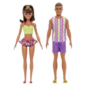 Barbie Style Barbie And Ken Fashion Dolls Set With Beach inspired Looks And Accessories