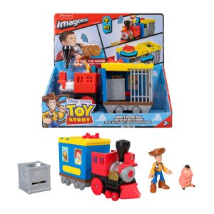 Imaginext Toy Story Woody's Round Up Train Toy Vehicle With Lights & Sounds. Figures