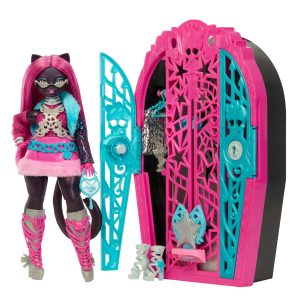 Monster High Skulltimate Secrets Hauntlywood Mysteries Doll. Catty Noir With 19+ Surprises