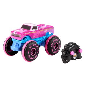 Hot Wheels Monster Trucks 1:24 Scale Barbie RC Toy Vehicle. Battery-Powered Remote-Control Truck