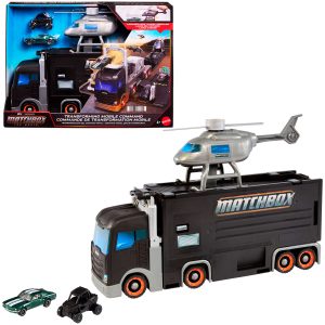 Matchbox Transforming Mobile Command. Large-Scale Vehicle With Helicopter & 2 Toy Cars From The Movie