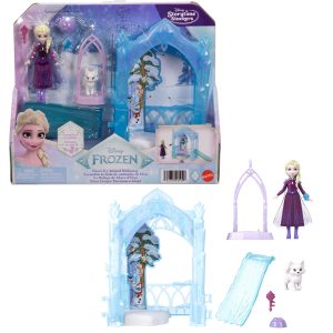 Disney Frozen Storytime Stackers Elsa Small Doll & Icy Animal Hideaway Playset W/ Fox & Bird Figures