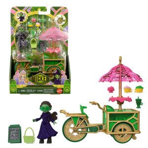 Universal Pictures' Wicked Emerald City Dessert Cart Toy With Cart. Small Doll & 7 Accessories