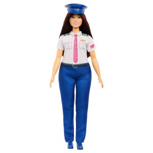Barbie Careers Pilot Doll & Accessory. Fashion Doll Wearing Removable Uniform & Shoes With Hat