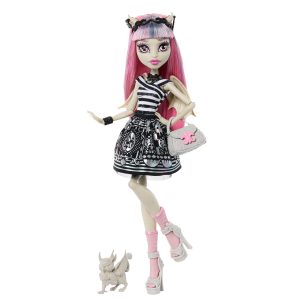 Monster High Boo-Riginal Creeproduction Rochelle Goyle Doll With Diary. Doll Stand And Pet