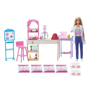 Barbie Careers Fashion Doll. Stem Science Lab Playset. Slime & Crystal Accessories. Themed Outfit