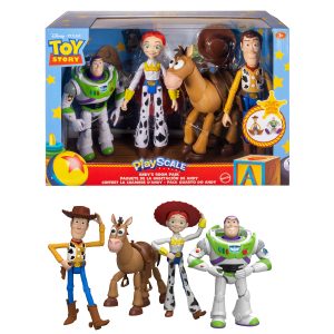 Disney And Pixar Toy Story Woody Jessie Bullseye & Buzz 7 Inch Figures. Andys Room