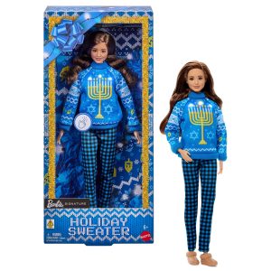 Barbie Holiday Sweater Doll. Collectible Ugly Sweater Doll in Themed Knit Sweater