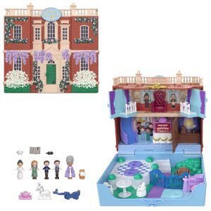 Polly Pocket Micro Dolls And Playset. Collector Bridgerton Compact With 7 Accessories. Iconic Locations