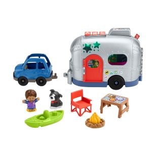 Fisher-Price Little People Light-Up Learning Camper Electronic Toy Rv For Toddlers. 8 Pieces