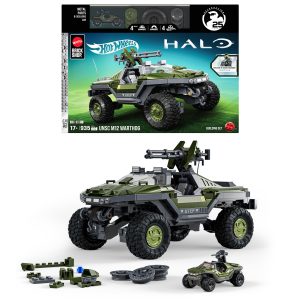 Mattel Brick Shop Hot Wheels Halo UNSC M12 Warthog Building Toy Kit