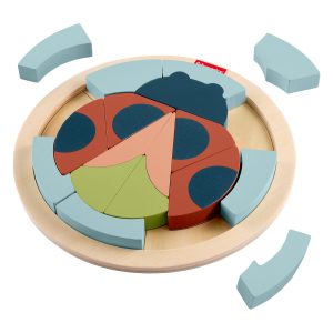 Fisher-Price Tiny Garden Wooden Lady Bug Jigsaw Puzzle For Kids Developmental Play. 18 Wood Pieces