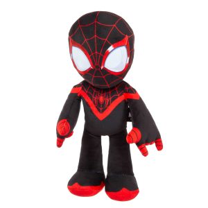Marvel Plush Talkers Miles Morales Soft Toy. 11.75-Inch Collectible Figure With Sounds & Phrases